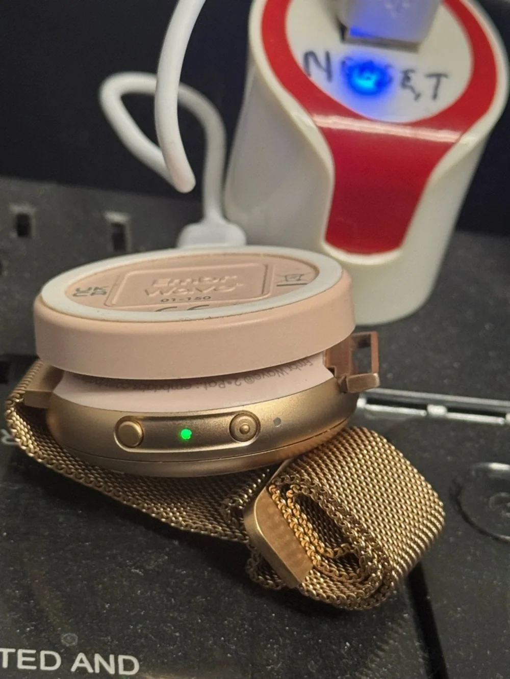 EMBR Wave 2 - Thermal Wristband, O/S, Rose Gold